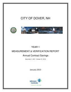 Energy Contract M V Report Contract Year One Report (2013)