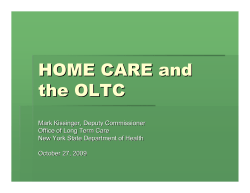 New York State Association of Health Care Providers, Inc. - 2009 Presentation
