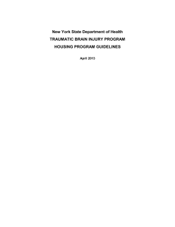 TBI Housing Subsidy Program Manual, April 2013
