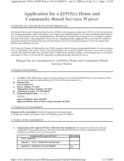 Application for a 1915(c) Home and Community-Based Services Waiver, "Care at Home (CAH) I/II" December 1, 2008 - November 30, 2013