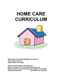 Home Care Curriculum