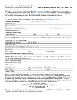 HCS Account Access document