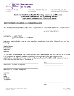 Submission Requirement for Time Limited Waivers Part 2