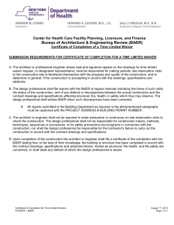 Submission Requirement for Time Limited Waivers Part 1