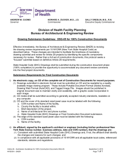 Drawing Submission Guidelines: DSG-05 for 100% Construction Documents