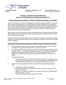 Drawing Submission Guidelines: DSG-04 for Residential Health Care Facilities