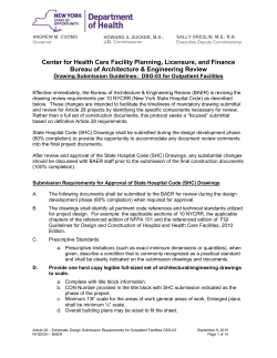 Drawing Submission Guidelines: DSG-03 for Outpatient Facilities