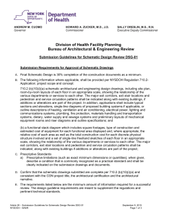 Submission Guidelines for Schematic Design Review DSG-01
