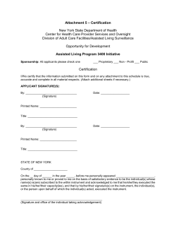 Attachment 5 - Certification