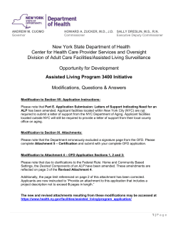 ALP 3400 OFD Initiative Modifications, Questions and Answers