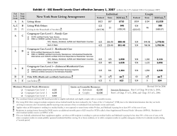 Exhibit 4 - SSI Benefit Levels Chart effective January 1, 2007