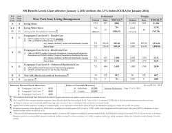 SSI Benefit Levels Chart effective January 1, 2014