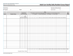 Adult Care Facility Daily Resident Census Report