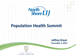 North Shore LIJ, Jeffrey A. Kraut