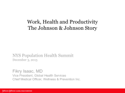 Work, Health and Productivity: The Johnson & Johnson Story