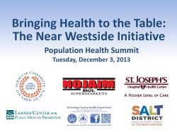Bringing Health to the Table: The Near Westside Initiative