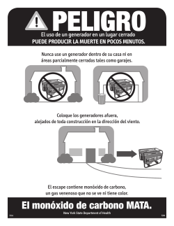 Cartel: Seguridad en los generadores