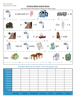 Drinking Water Activity Sheet for Kids