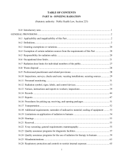 10 NYCRR Part 16 (revised April 18, 2001)