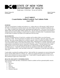 Fact Sheet: Crumb-Rubber Infilled Synthetic Turf Athletic Fields