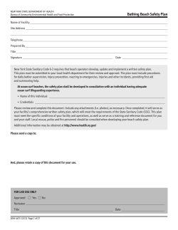 DOH-4473 - Bathing Beach Safety Plan