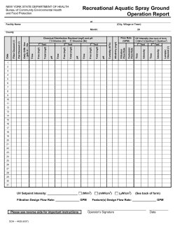 DOH-4429 - Recreational Aquatic Spray Ground Operation Report