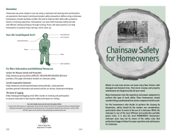 Chainsaw Safety for Homeowners