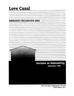 Love Canal - Emergency Declaration Area