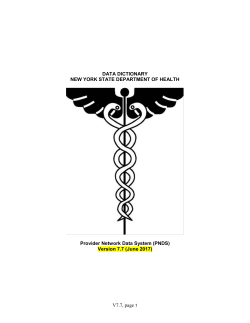 Provider Network Data Dictionary Version 7.0