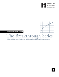 IHI's Collaborative Model for Achieving Breakthrough Improvement