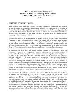 HHATP Surveillance Process