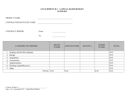 Attachment 9: Capital Budget