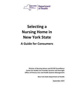 Selecting a Nursing Home in New York State