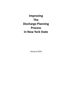 Improving the Discharge Planning Process In New York State