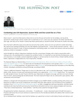 Combatting Late-Life Depression, System-Wide and One Loved One at a Time