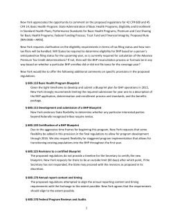 New York State Comments on BHP Proposed Rule