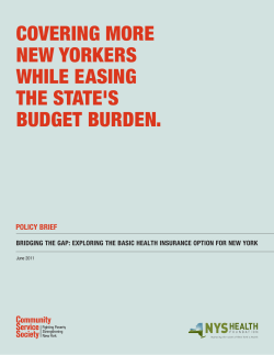 Community Service Society Policy Brief