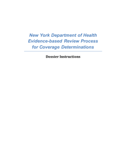 Dossier Instructions