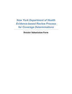 Dossier Submission Form