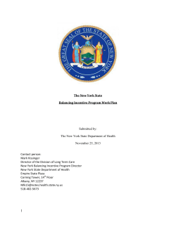 Original New York State Balancing Incentive Program Work Plan