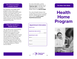 Health Home Member Brochure