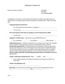Notification of Change Form