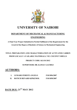 PREPARATION AND CHARACTERISATION OF ACTIVATED CARBON FROM LOCALLY AVAILABLE MATERIALS, VIZ. COCONUT SHELLS.pdf