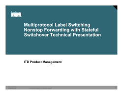 MPLS Nonstop Forwarding with Stateful Switchover Technical Overview