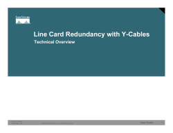 Line Card Redundancy with Y-Cables