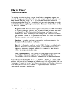 City of Dover Employee Compensation Report CY2006
