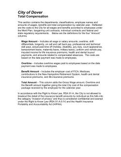 City of Dover Employee Compensation Report CY2012