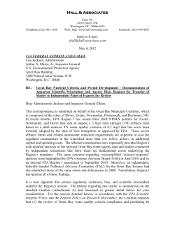 b7Great Bay Municipal Coalition - Scientific Misconduct Letter to EPA 5-4-12.pdf