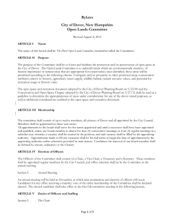 Open Lands Committee By-Laws