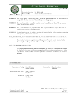 Public Art Acquisition and Management Process